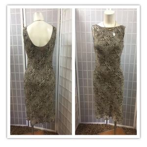 Mannequines, dress, brown/beige, silk, size M.: